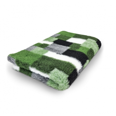 Tapis antidérapant Patchwork Vert, Noir & Blanc