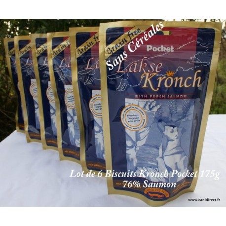 Biscuit Kronch Pocket 76% de saumon frais - lot de 6