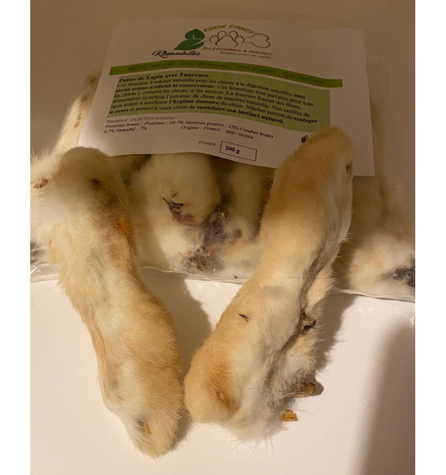 Pattes de Lapin avec fourrure