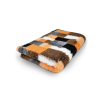 Tapis antidérapant Patchwork Orange, Noir & Blanc