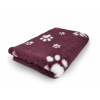 Tapis antidérapant Bordeaux/Pattes blanches
