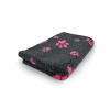 Tapis antidérapant Anthracite &Petites&Grandes Pattes Fuschia
